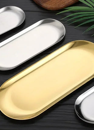 מגש נירוסטה יוקרתי לאחסון קוסמטיקה וציוד מקצועי
