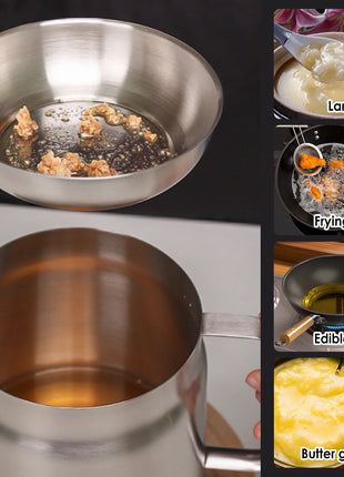 Effectively removes food particles from frying oil.

