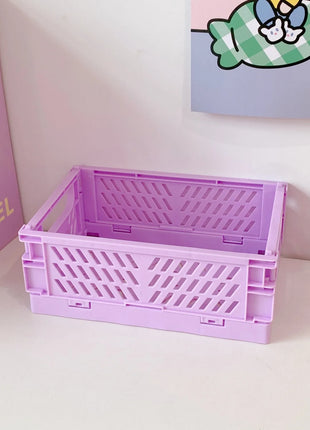 This purple foldable storage container is perfect for a stylish and functional storage 