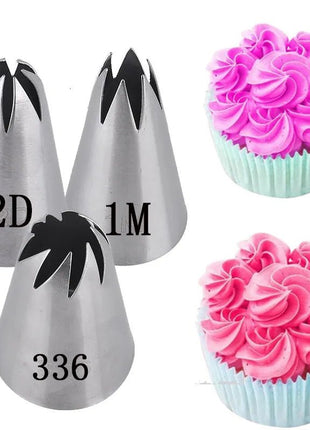 These piping nozzles are made from durable stainless steel, perfect for long-term use.
