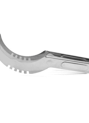 Lift watermelon slices effortlessly onto your serving plate with this handy tool.

