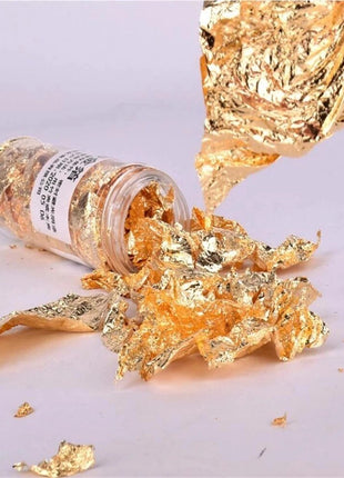 Brighten up any plate with a touch of edible gold or silver flakes.

