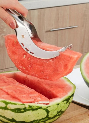 This tool simplifies cutting watermelon into perfect slices with ease.
