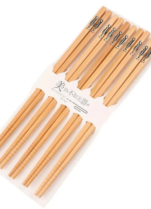 5 pairs of bamboo chopsticks available in assorted colors for a vibrant dining experience.