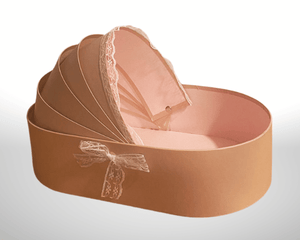 Perfect for hosting events, this stylish cradle-shaped box is available in turquoise or pink.

