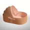 Perfect for hosting events, this stylish cradle-shaped box is available in turquoise or pink.

