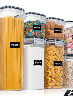 A versatile set of modular storage containers for a neat kitchen.
