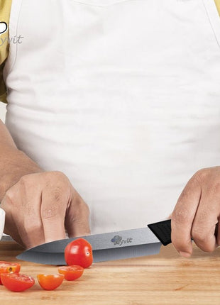 Includes knives with black ceramic blades and colorful handles for a stylish touch.


