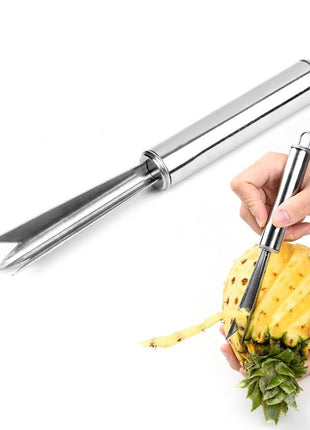 Achieve clean and precise cuts with no waste using this stainless steel pineapple slicer.
