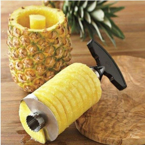  Effortlessly slice pineapples into perfect rings with this durable stainless steel cutter