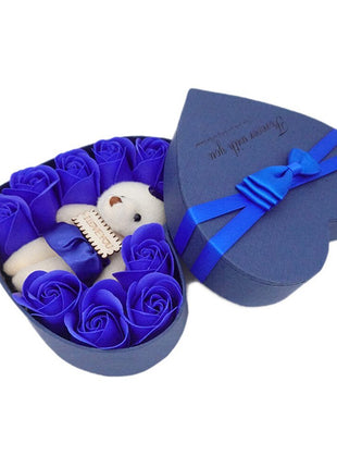 Cute teddy bear included in the Valentine's Day gift set.