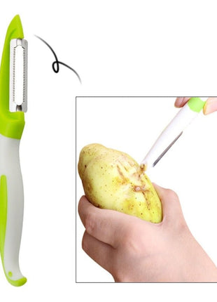 For tougher vegetables like squash or pumpkin, the tooth blade option provides extra grip for smoother peeling.

