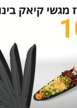 מארז 10 יחידות מגשי סירת קיאק בינוני | פלסטיק קשיח ועמיד במים